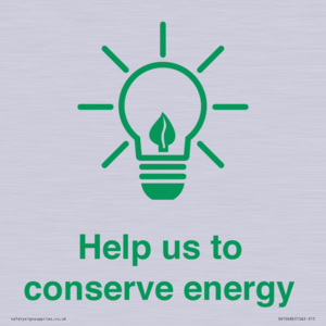 Help us to conserve energy 